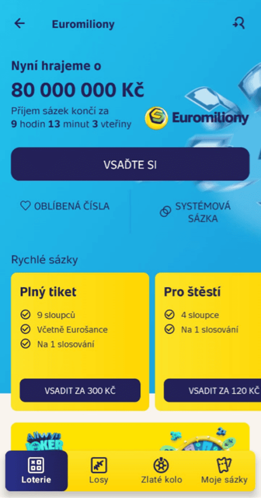 Mobilní aplikace Allwyn