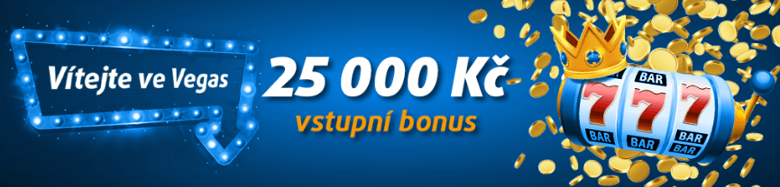 100% Casino bonus až 25 000 Kč