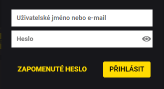 Vyplňte své uživatelské jméno a heslo na ifortuna.cz