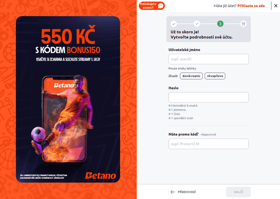 Vyplňte i třetí část formuláře