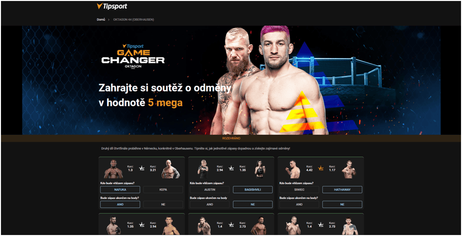 Tipsport Gamechanger bonusy od sázkové kanceláře Tipsport