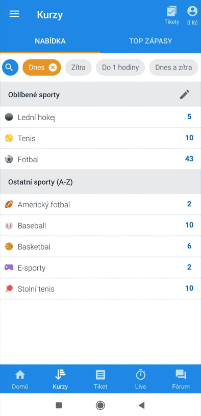 Mobilní aplikace Tipsport