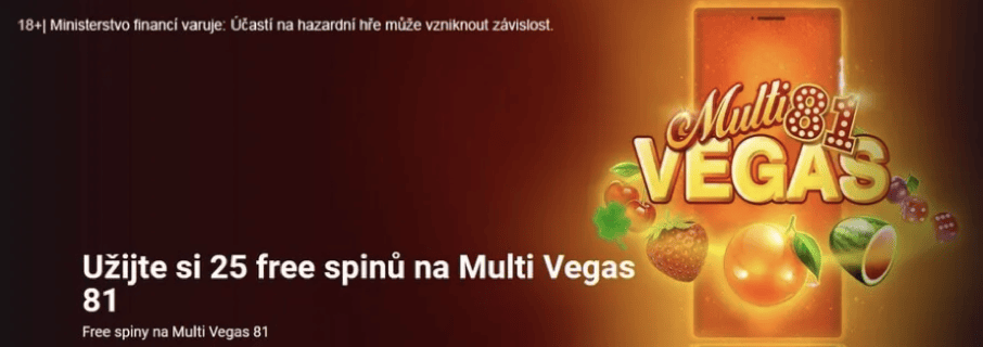 Betano si pro vás dnes připravilo 25 free spinů ve hře Multi Vegas 81