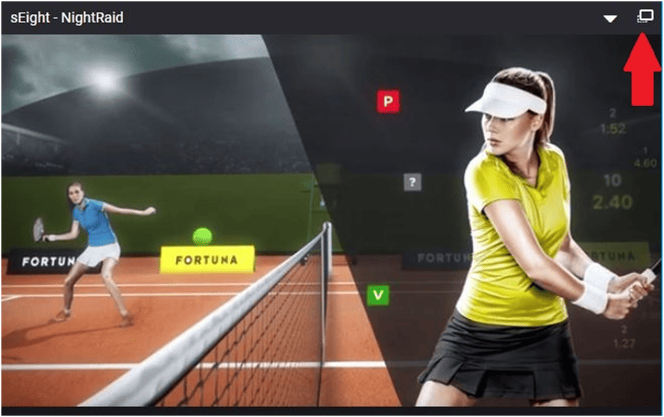 Upravení velikosti okna vysílání