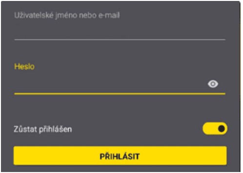 Vyplňte uživatelské jméno nebo email a heslo