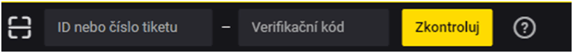 Jednoduchá kontrola tiketu