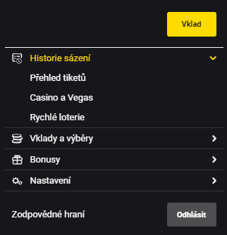 Vložení peněz na Fortunu