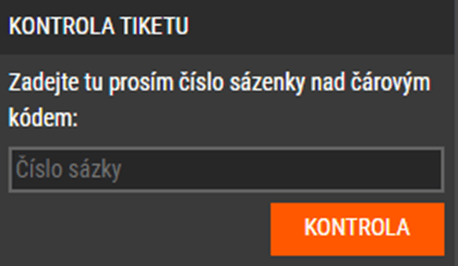 Kontrola tiketu z pobočky