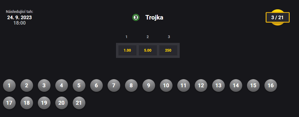 Jak se hraje loterie Trojka