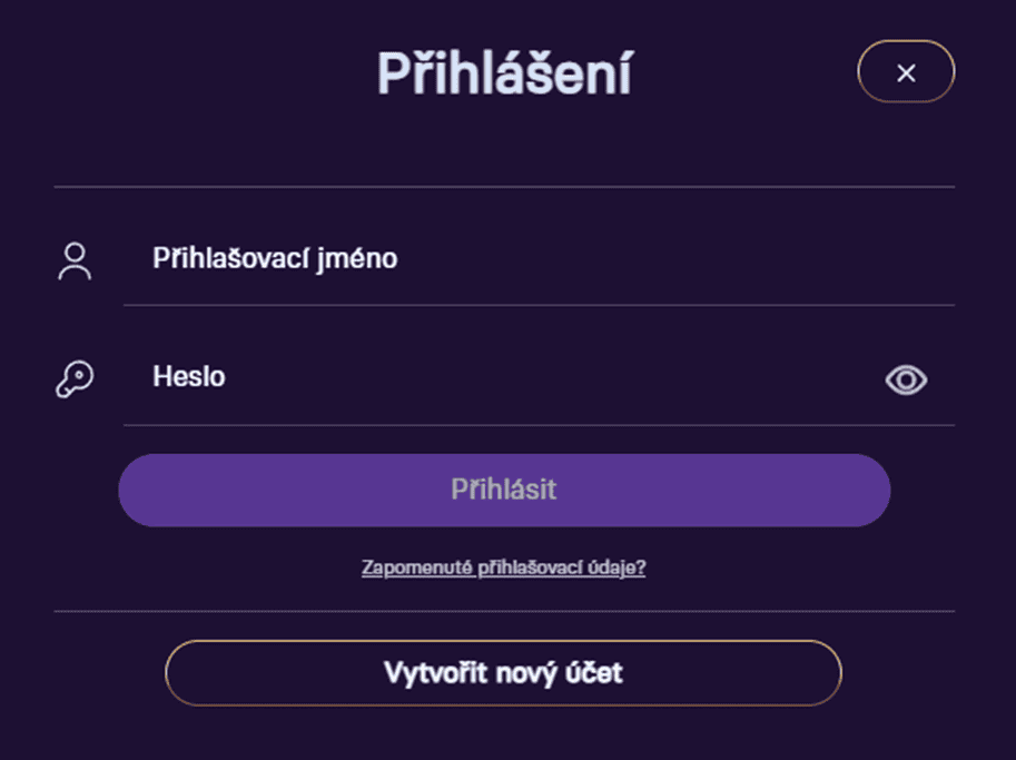 Formulář pro přihlášení