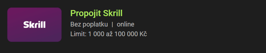 Připojte Skrill