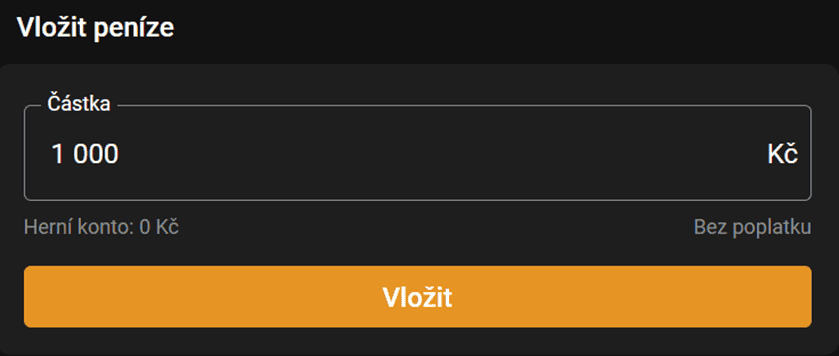 Vložte peníze