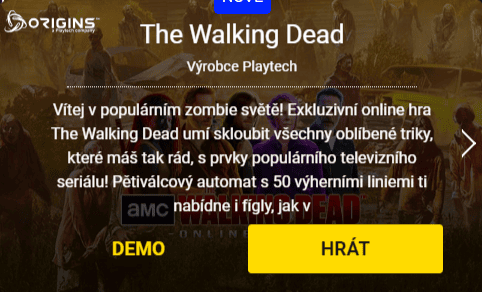 Klikněte na tlačítko „Demo“