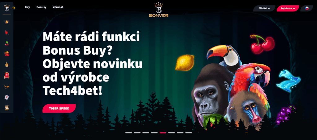 Úvodní strana Bonver casina