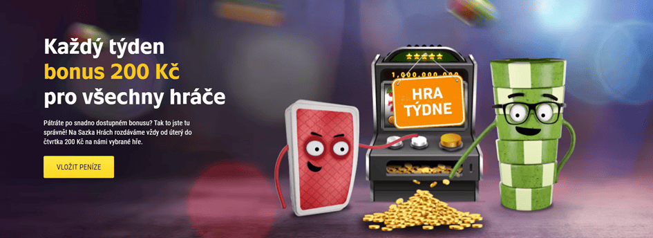 Hra týdne od Sazka Her s bonusem 200 Kč