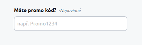 Zadání promo kódu na Betanu