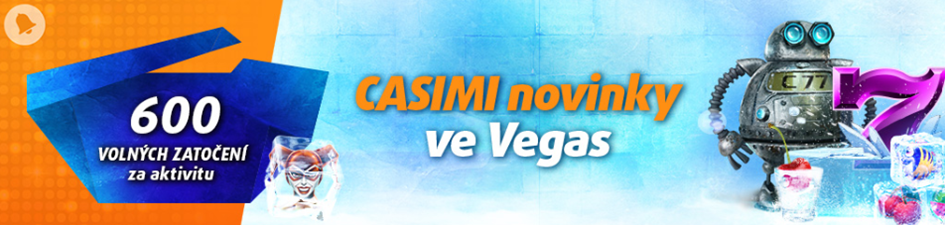 Casimi novinky v Tipsport a Chance Vegas přináší až 600 free spinů
