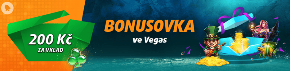 Bonus 200 Kč s Bonusovkou u Chance a Tipsport Vegas