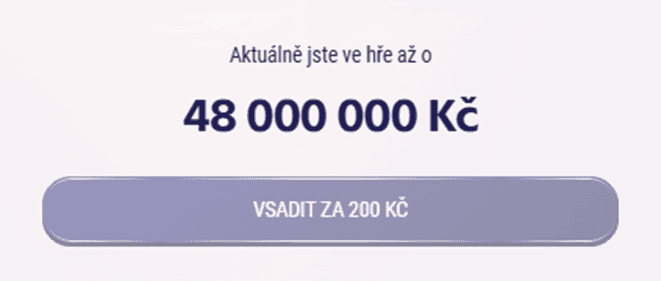 Nakonec stačí kliknout na tlačítko „Vsadit za x Kč“