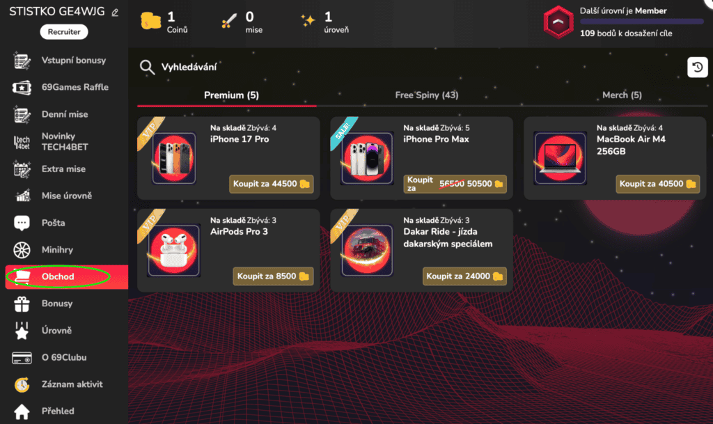 Prostředí obchodu ve věrnostním programu