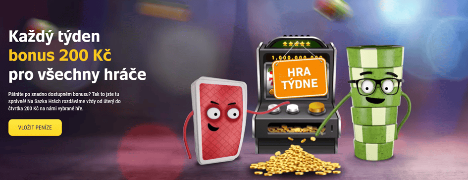 Hra týdne na Sazka Hrách s bonusem až 200 Kč!