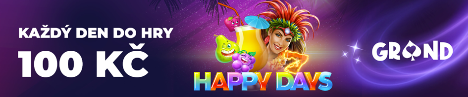 Happy Days v Grandwin casinu = 100 Kč ve free spinech!