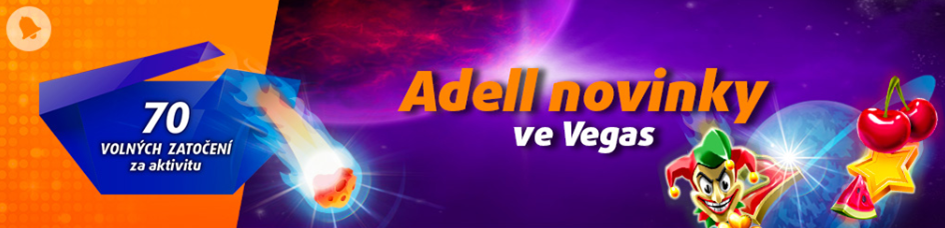 Novinky od Adell v Tipsport a Chance Vegas přináší 70 free spinů!