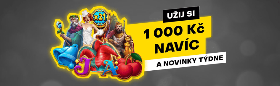 Bonus 1 000 Kč na novinkách týdne od Fortuny