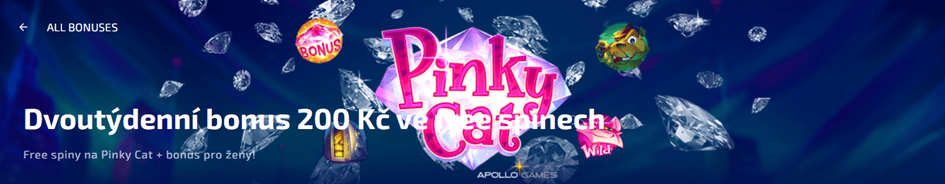 Dvoutýdenní bonus 200 Kč ve free spinech + bonus pro ženy od Magic Planet Casina