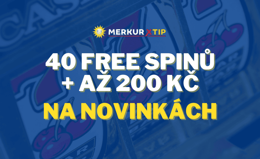 40 free spinů a bonus 200 Kč na novinkách od Tech4Bet a E-Gaming v Merkuru