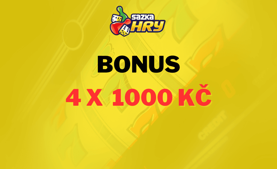 Bonus 4× 1 000 Kč v Sazka Hrách