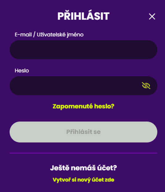 Přihlaste se do účtu