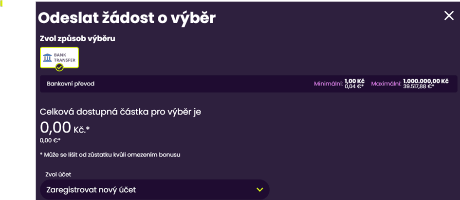 Platební metody pro výběr peněz