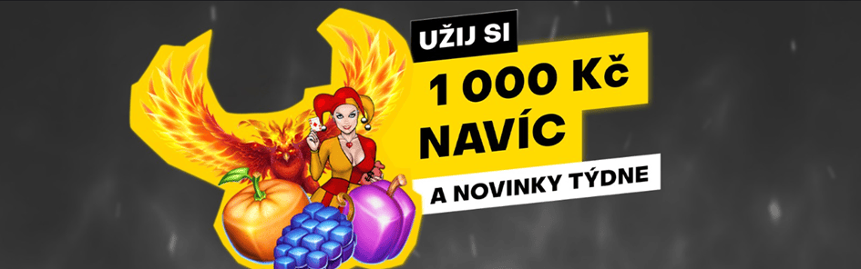 Bonus až 1 000 Kč na novinkách týdne od Synotu ve Fortuně!