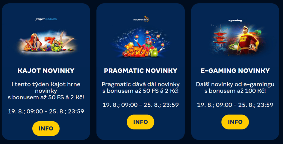 Až 2× 50 free spinů a bonus 100 Kč na novinkách v MerkurXtip