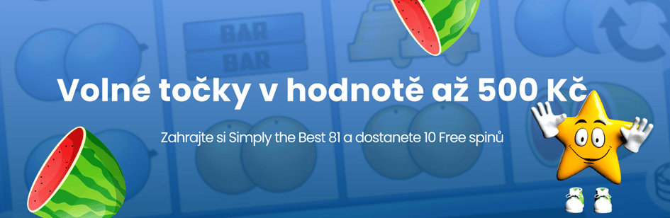 Free spiny až 500 Kč do Simply the Best ve Star casinu