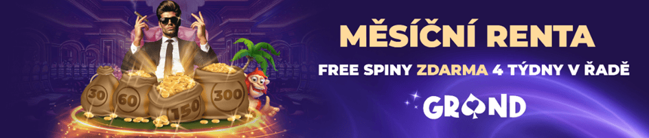 Free spiny na 4 týdny s Rentierem v Grandwin casinu