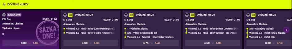 Zvýšené kurzy v Kingsbetu