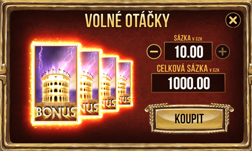 Zakoupení volných otáček