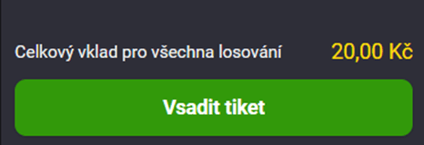 Nyní stačí už jen vsadit tiket