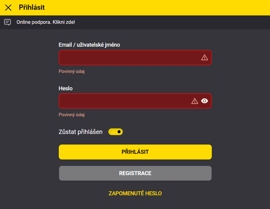 Přihlaste do svého účtu
