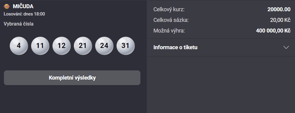 Vyhodnocení tiketu
