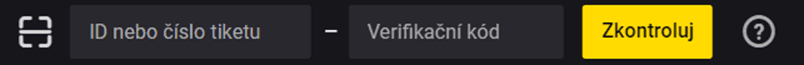 Zadejte ID nebo číslo tiketu a verifikační kód