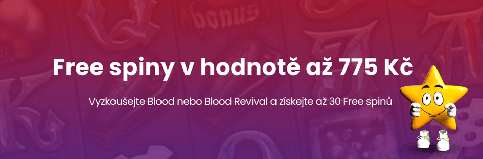 Až 775 Kč ve free spinech do Blood nebo Blood Revival o víkendu na Star Casinu