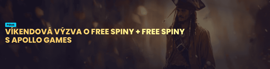 Víkendová výzva o 600 free spinů a free spiny do Apollo her v eCasinu