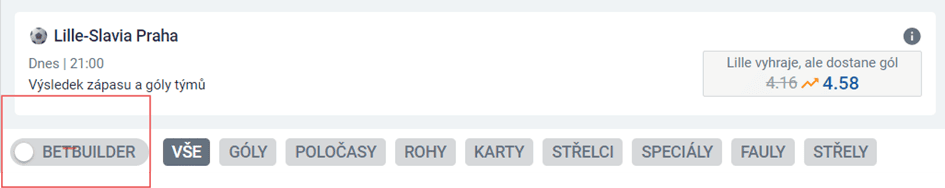 BetBuilder na Tipsportu a Chanci