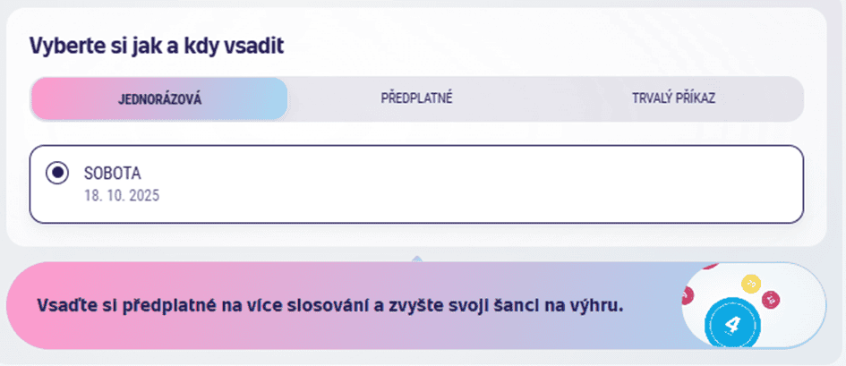 Nastavte si, kdy chcete vsadit