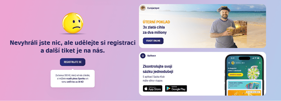 Výsledek kontroly sázky