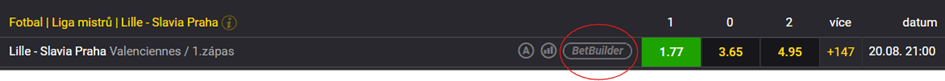 BetBuilder na Fortuně