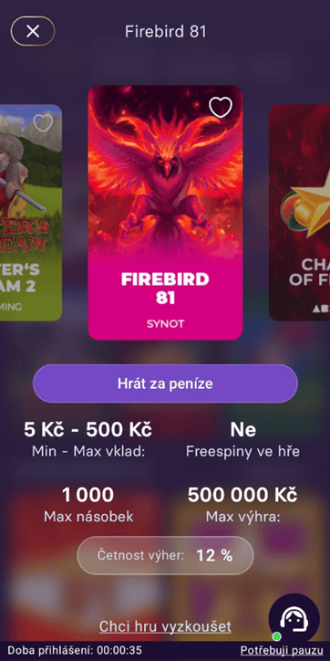 Hraní her v aplikaci